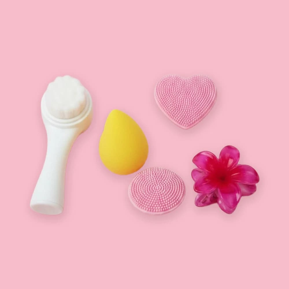 Escova facial e esponjas