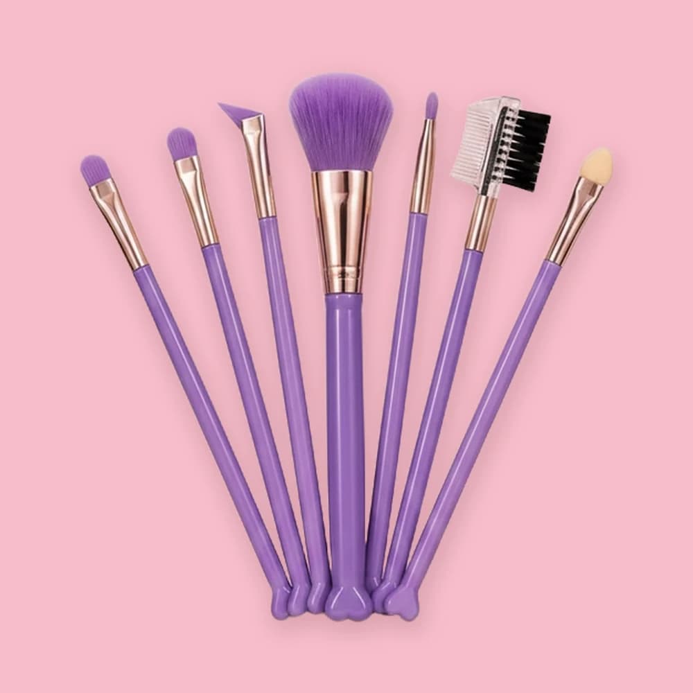 Kit de pincéis 6 peças para maquiagem e sobrancelhas