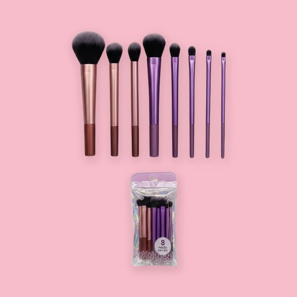 Kit de pincéis 8 peças essenciais