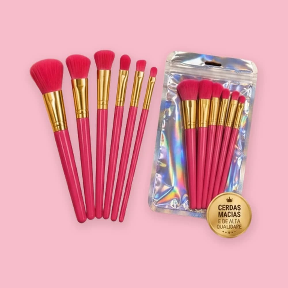 Kit de pincel para maquiagem com 7 peças
