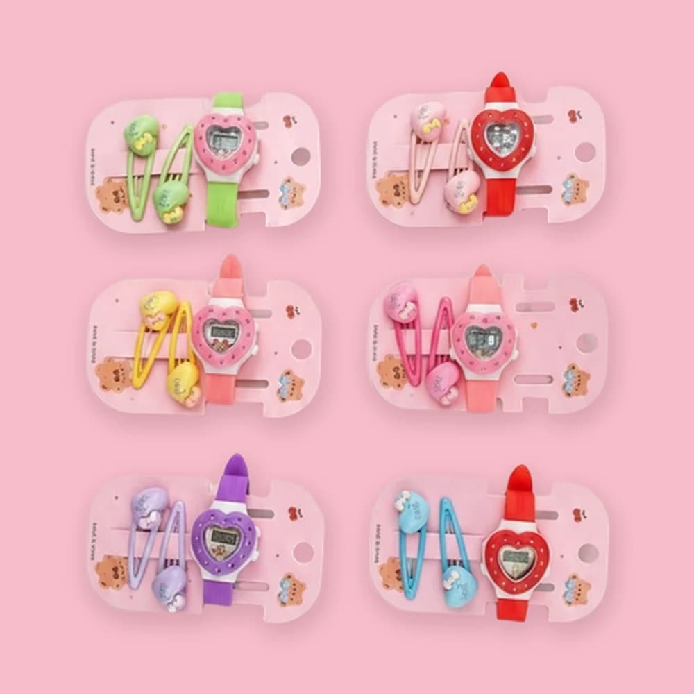 Kit de presilhas infantis em cartela