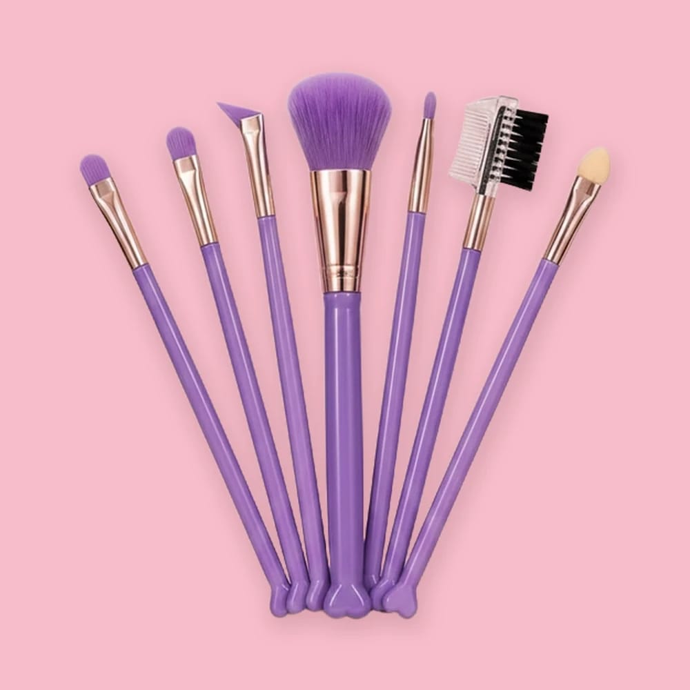 Kit de pincéis 6 peças para maquiagem e sobrancelhas